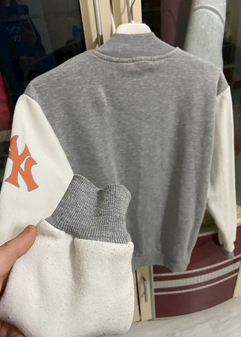 Gri Düğmeli Uzun Kollu Kadın Ceket - Görsel 2