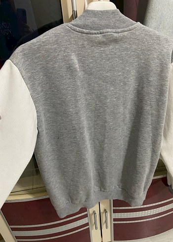 Gri Düğmeli Uzun Kollu Kadın Ceket - Görsel 4