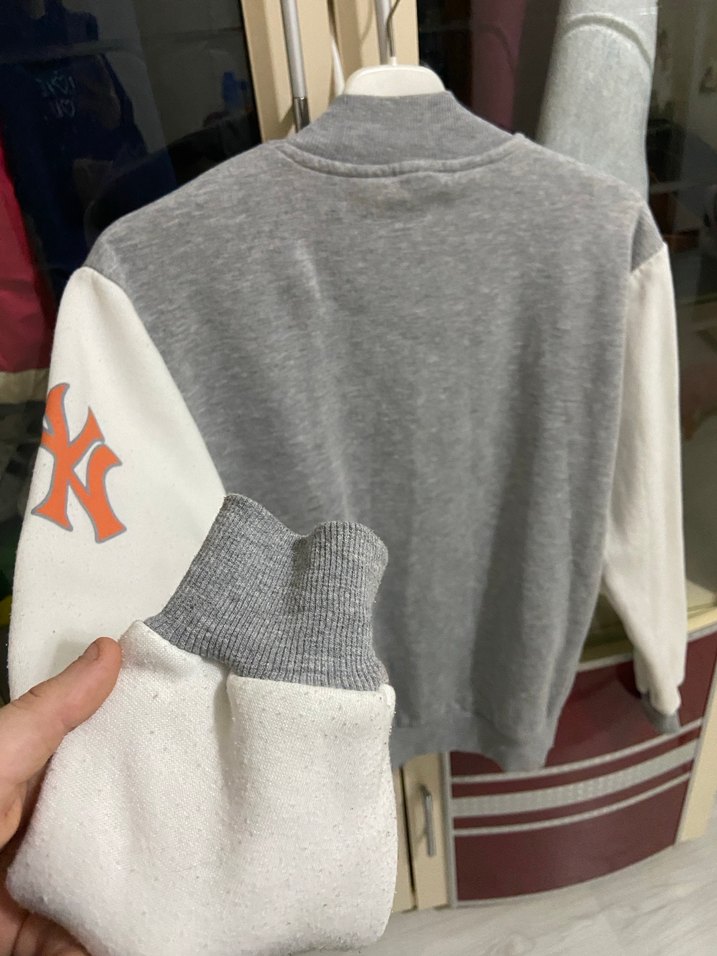 Gri Düğmeli Uzun Kollu Kadın Ceket - Görsel 2