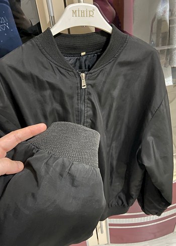 Fermuarlı Siyah Kadın Ceket - Görsel 2