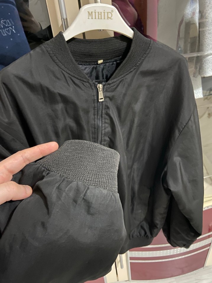 Fermuarlı Siyah Kadın Ceket - Görsel 2