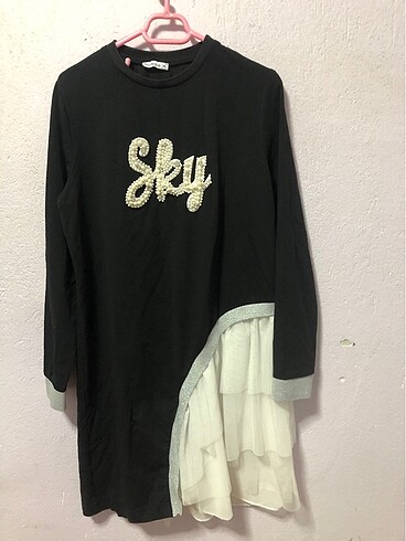 Diğer Tüllü incili şık sweatshirt 40 beden