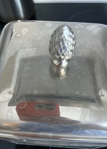 Beden gri Renk Gri Metal Kapaklı Kurabiye Saklama Kutusu
