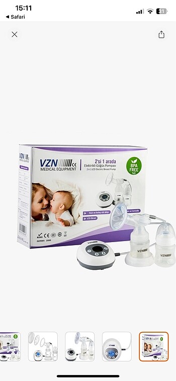 Süt sağma makinesi bir kere kullanıldı