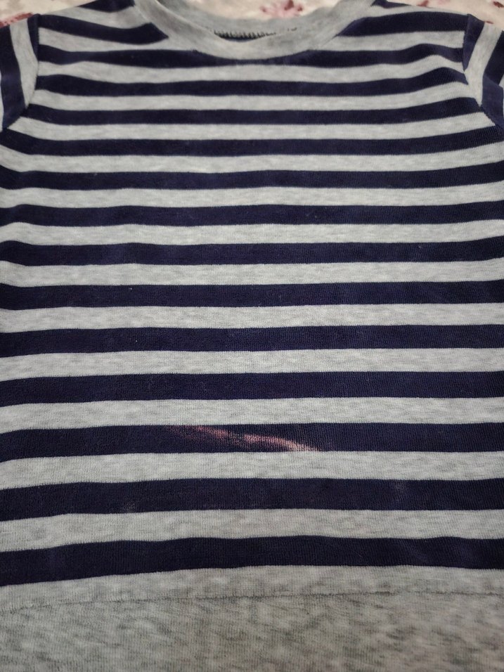 Erkek Çocuk Gri Çizgili Uzun Kollu Sweatshirt - Görsel 2