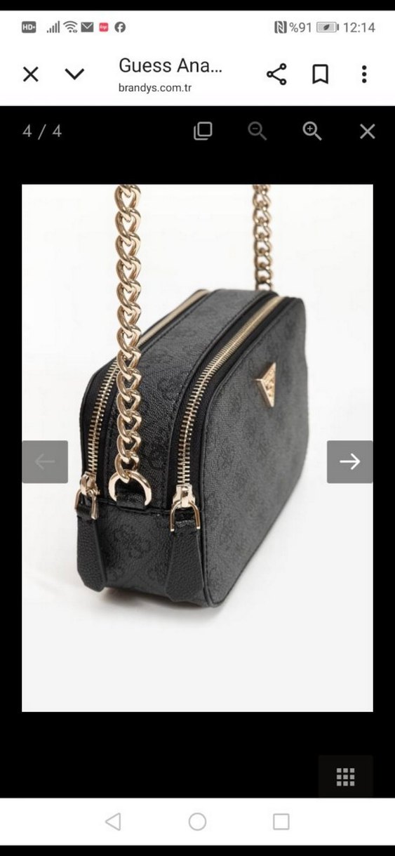 Zincir Detaylı Siyah Deri Kadın Çapraz Çanta - Görsel 3