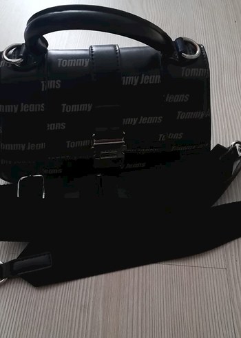 Tommy Jeans Siyah Deri Kadın Çanta - Görsel 7