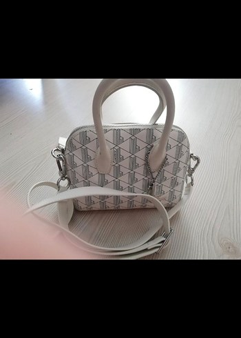 Gri Baskılı Beyaz Kadın Çanta - Görsel 3