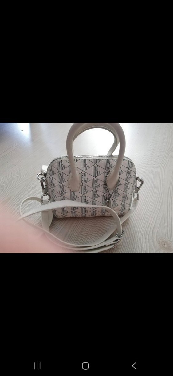 Gri Baskılı Beyaz Kadın Çanta - Görsel 3