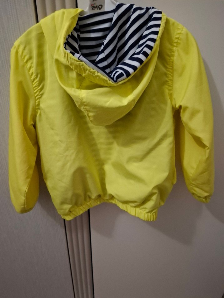 Sarı Fermuarlı Erkek Çocuk Yağmurluk - Görsel 2