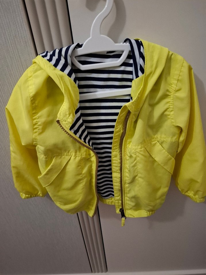 Sarı Fermuarlı Erkek Çocuk Yağmurluk - Görsel 3