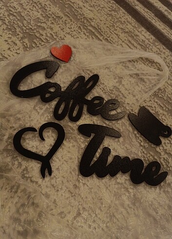 Mutfak kahve saati yazısı mutfak dekorasyonu coffee time