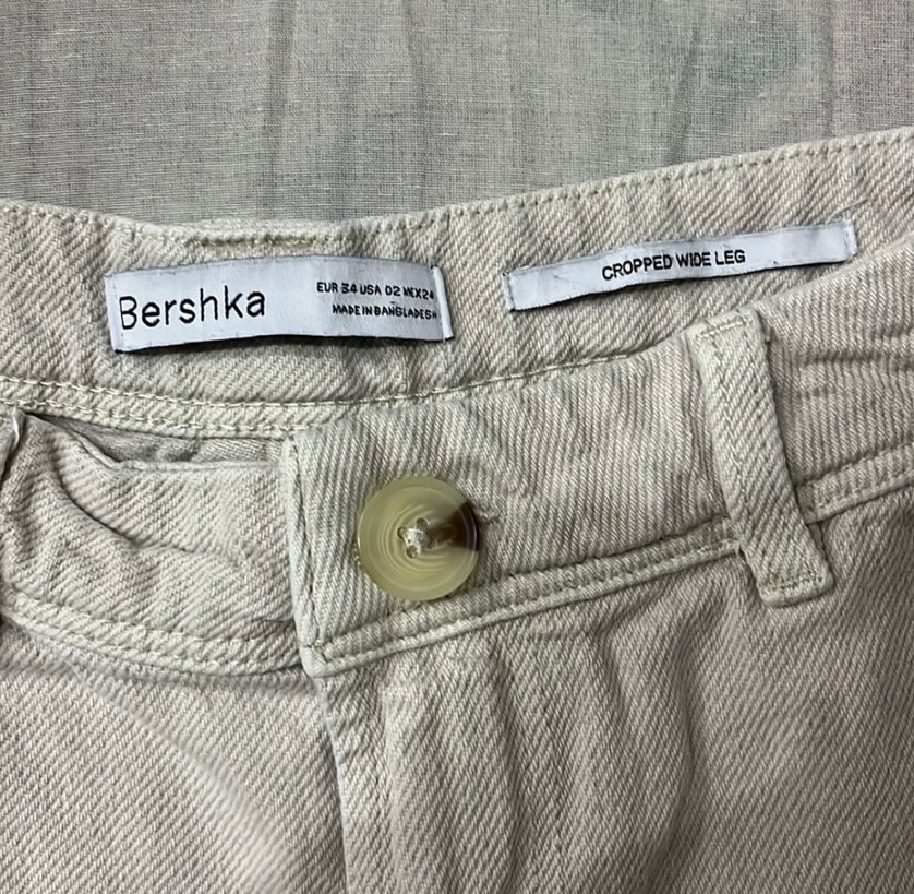 Bershka bej jean kot pantolon - Görsel 3