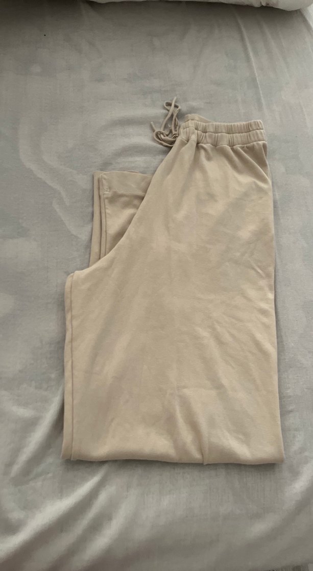 Bej yumuşak kumaş pantolon alt - Görsel 2