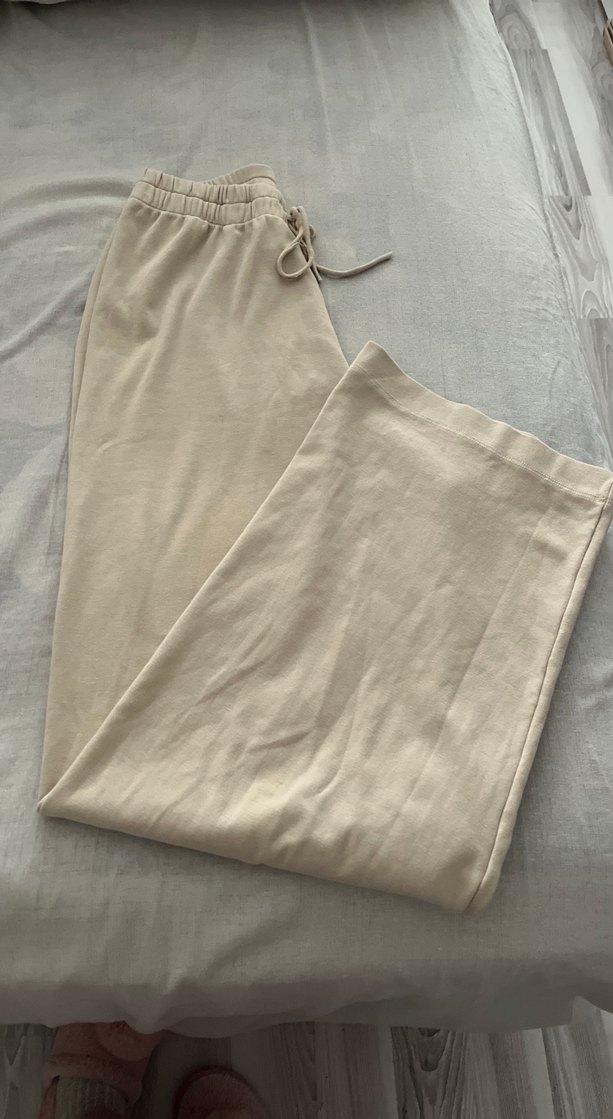 Bej yumuşak kumaş pantolon alt - Görsel 3