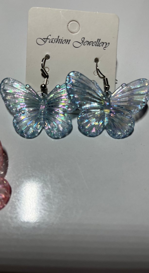 2li kelebek yansımalı küpeler - Görsel 4