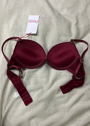 Penti bordo push up sütyen - Görsel 4