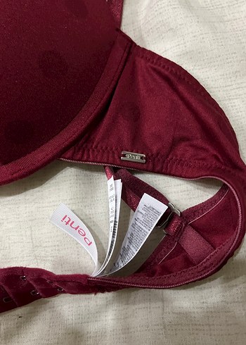 Penti bordo push up sütyen - Görsel 3