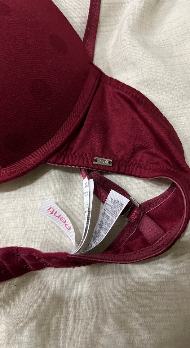 Penti bordo push up sütyen - Görsel 3