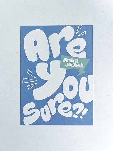  BTS Jungkook Are You Sure Postcard