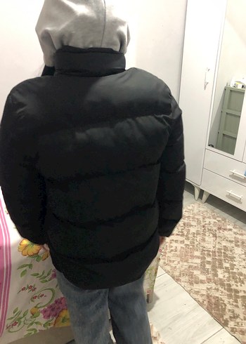 s Beden siyah Renk Siyah Kapüşonlu Midi Kadın Kışlık Mont