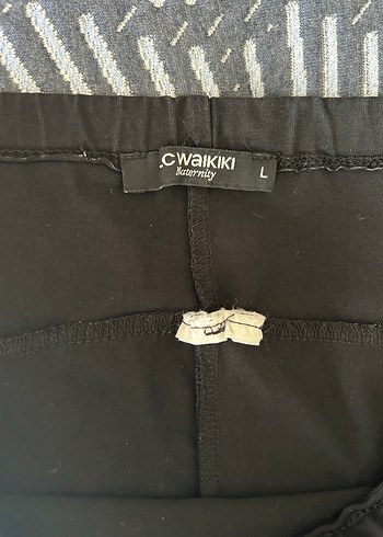 LC Waikiki Siyah Pamuklu Hamile Taytı