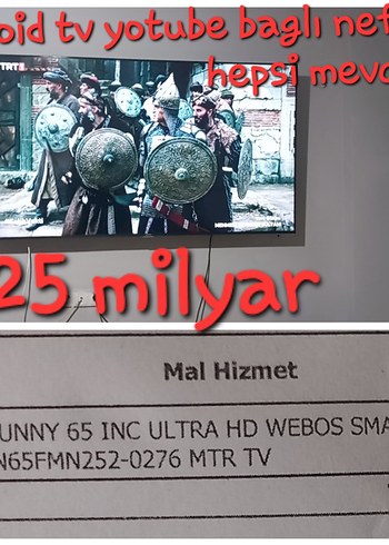 JNNY 65 İnç Ultra HD WebOS Smart TV