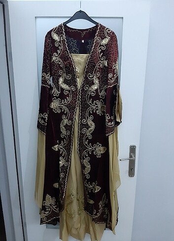 m Beden bordo Renk Moda evinden kaftan bindalli