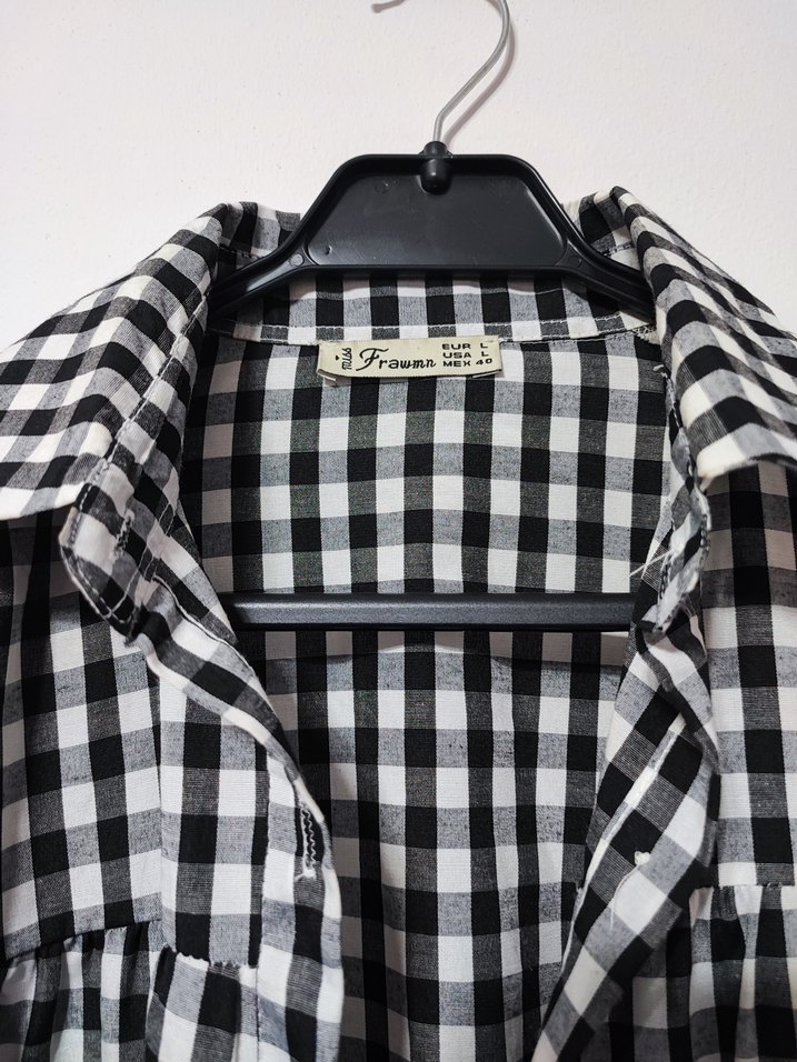 kadın kareli elbise - Görsel 2