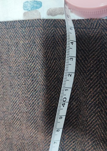 Kahverengi Midi Keten Etek - Görsel 5