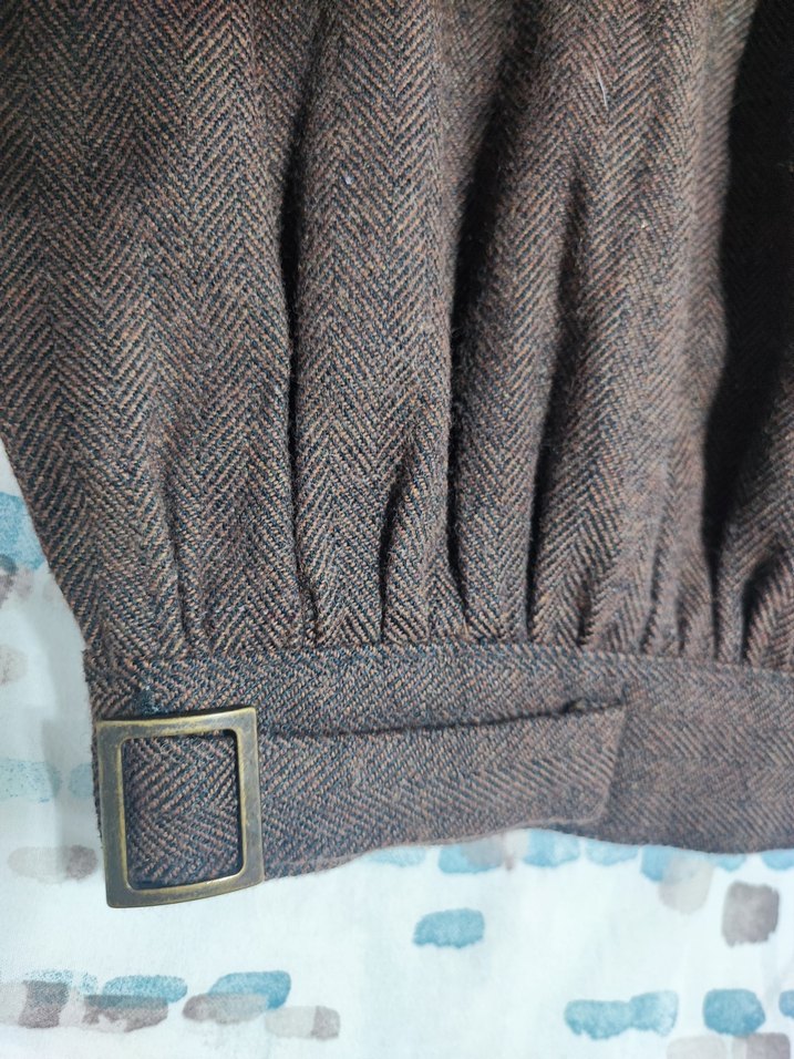 Kahverengi Midi Keten Etek - Görsel 2