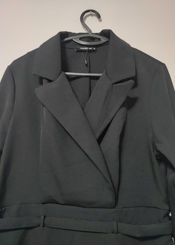 Siyah Kemerli Midi Kadın elbise - Görsel 3