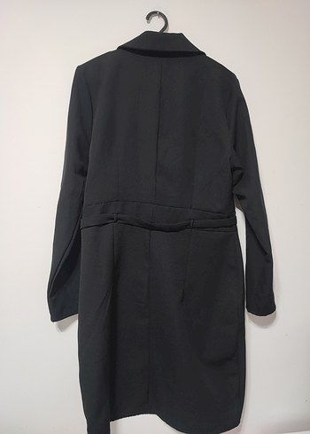 Siyah Kemerli Midi Kadın elbise - Görsel 5