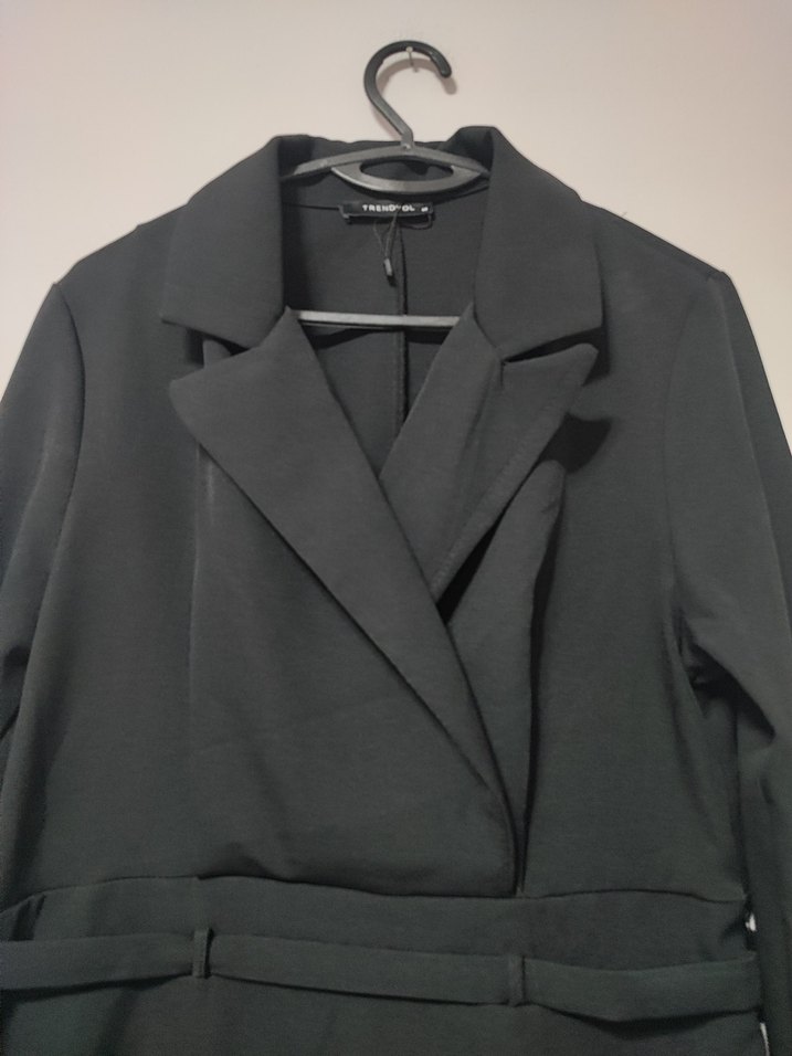 Siyah Kemerli Midi Kadın elbise - Görsel 3