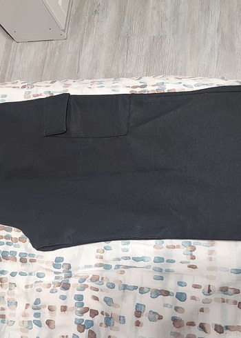 Kadın Siyah Salaş Midi Kumaş Pantolon - Görsel 5