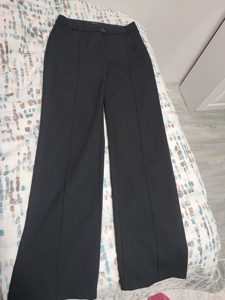 Siyah Kadın Kumaş Pantolon, Normal Boy - Görsel 2