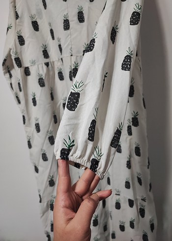 Bohem Tarz Uzun Keten Elbise - Görsel 5