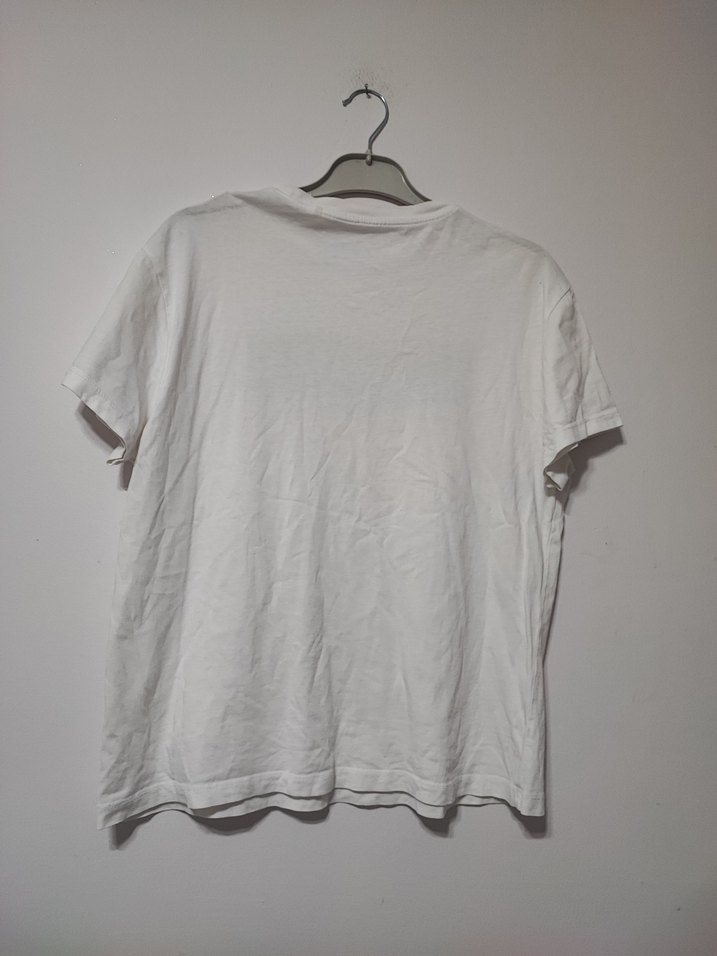 Beyaz Baskılı  Tişört - Görsel 4