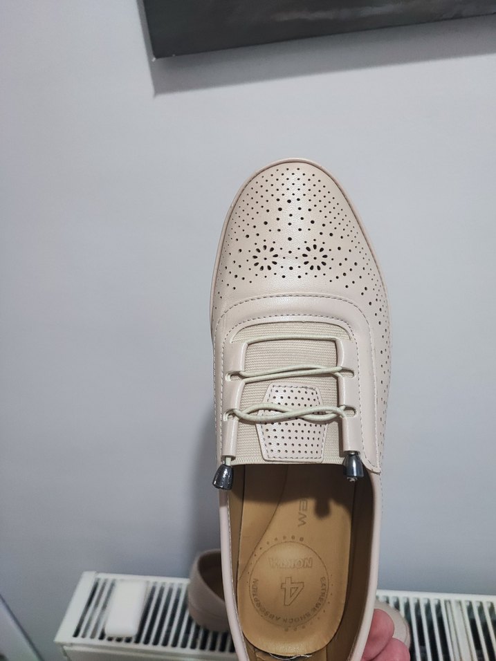 Bej Dolgu Topuklu Minimalist Günlük Ayakkabı - Görsel 4