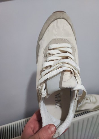 Beyaz Gri Kadın Spor Ayakkabı - Görsel 3