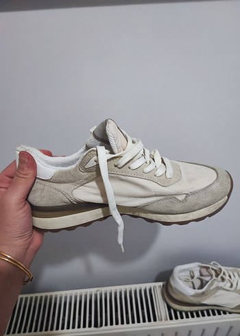 Beyaz Gri Kadın Spor Ayakkabı - Görsel 2