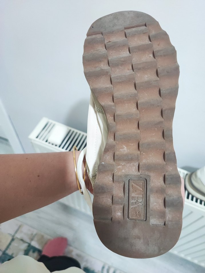 Beyaz Gri Kadın Spor Ayakkabı - Görsel 5