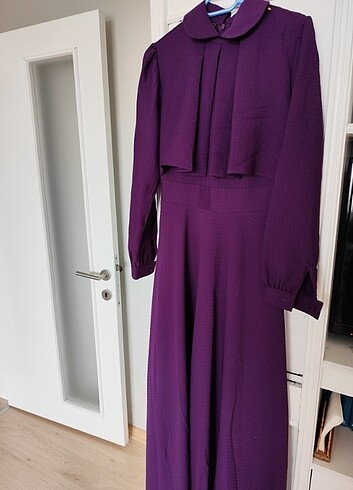Tesettür mor elbise - Görsel 3