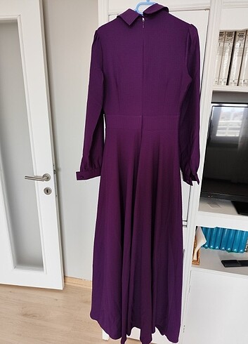 Tesettür mor elbise - Görsel 4