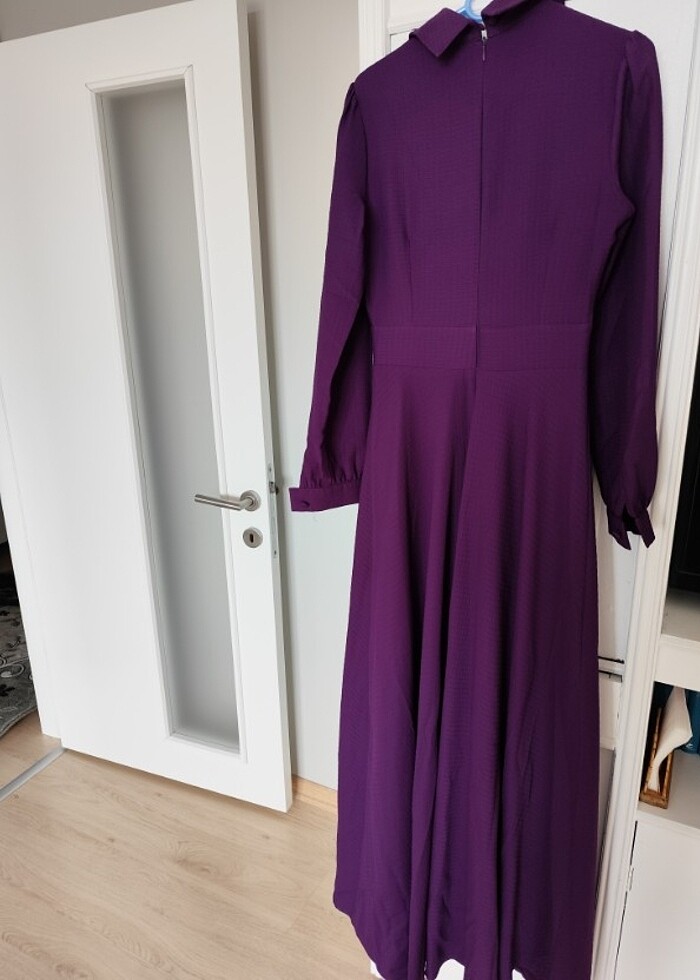 Tesettür mor elbise - Görsel 2
