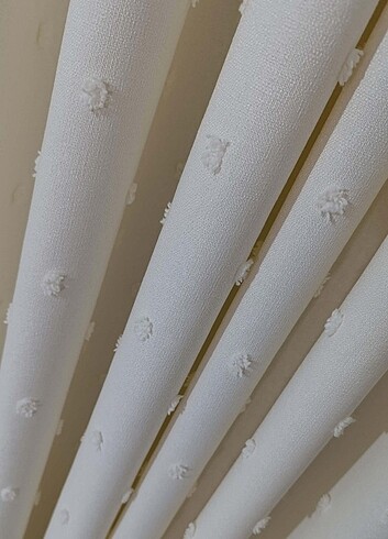 Ponpon İskandinav Fon Perde 80x260 cm 