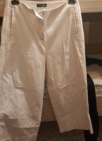 Bputiquen geniş paça krem rengi jean 
