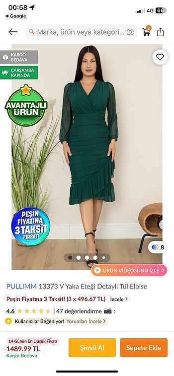 Yesil midi abiye