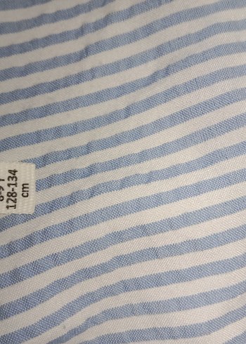 Düğmeli Çizgili Kolsuz Çocuk Gömlek - Görsel 2