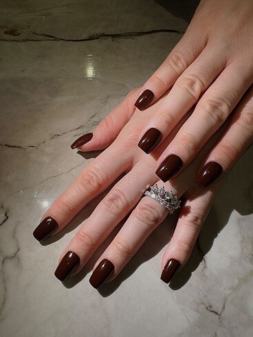 ACI KAHVE TAKMA JEL TIRNAK - Görsel 3